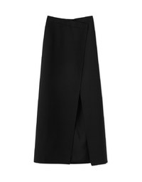 Asymmetrical Front Slit Long Skirt