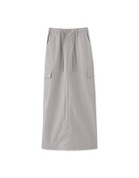 バックスリットカーゴロングスカート
