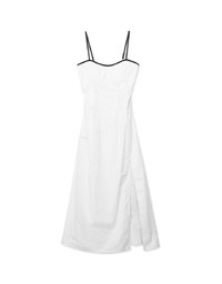 Side Slit Strap Padded Midi Dress