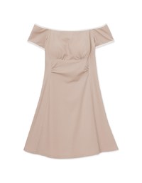 Contrast Tube Scrunch Padded Mini Dress