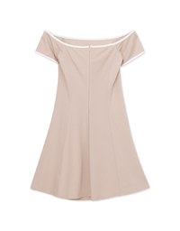 Contrast Tube Scrunch Padded Mini Dress