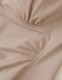 Contrast Tube Scrunch Padded Mini Dress