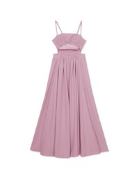 Draped Slit Strap Padded Maxi Dress