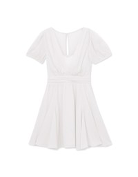 Sheer Layered Padded Mini Dress