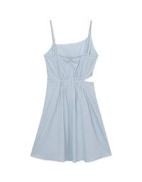 Beveled Hollow Side Ruched Mini Dress