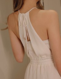 Ruched Halter Jumpsuit