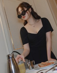 Lightweight Chiffon Bell Short Sleeve Top