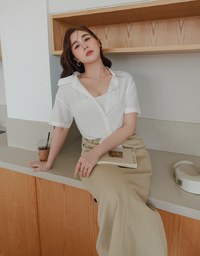 Bohomian Boho Style Short Sleeve Blouse Set Wear