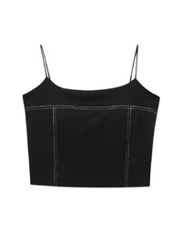 Seamless Jelly Stitch Detail Thin Strap Bra Top