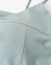 Seamless Jelly Stitch Detail Thin Strap Bra Top