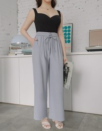 Cooling Skinny Suit High Waisted Wide Pants Culottes