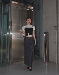 Solid Color Sheer Mesh Cropped Top