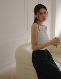 Casual Nylon Slit Long Skirt