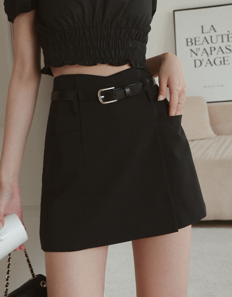 Perfect Curve Wide Leg Skorts (With Belt)