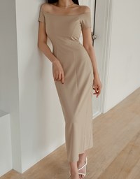 Cooling Bra Off Shoulder Maxi Dress