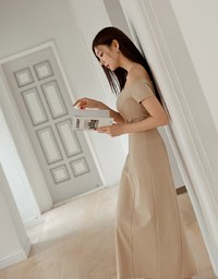 Cooling Bra Off Shoulder Maxi Dress