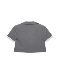 Chic Contrast Color Lapel Suit Blaze Jacket (with Shoulder Pads)