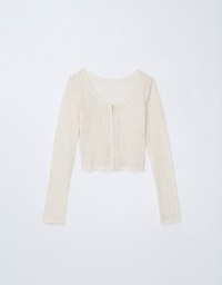 Hook Button Knitted Cardigan