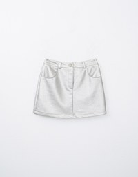 Trendy  Faux Leather A Line Mini Skirt