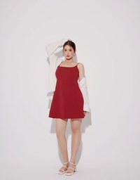 Space Cotton Bodycon Thin Straps Padded Mini Dress