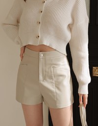 Hooded Cropped Knit Top