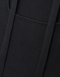 Square Neck Fitted Knit Tank Top (With Scarf)
