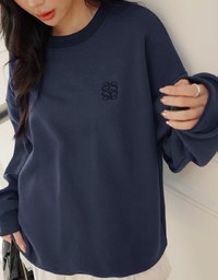 Crew Neck Fleece Lined Sweatshirt With Air Space Logo