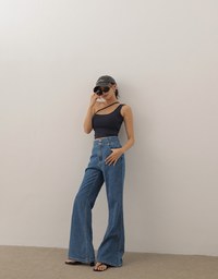 Perfect Waistline DNA Lightweight Jeans Denim Flare Pants