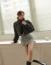 2WAY正反穿愛心衍縫短版外套