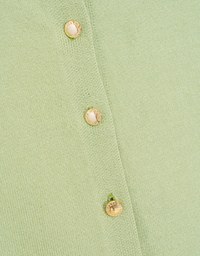 AIR SPACE Logo Gold Button Thick Knit Top
