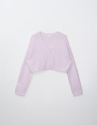 Long Sleeve Mohair Crop Knit Top