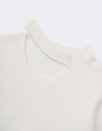 Halter Cutout Oversized Knit Sweater