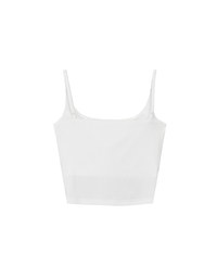 Cooling Silk Touch Scoop Neck Thin Strap Crop Bra Top