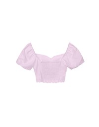 2 Way Sweetheart Puff Sleeve Lace Trim Padded Crop Top