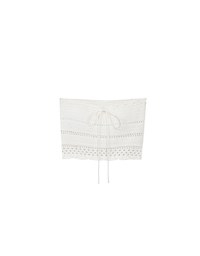 2 Way Convertible Lace Crochet Bandeau Top with Tie Detail