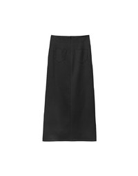 AIRY HOURGLASS Cooling Front Asymmetric Slit Maxi Skirt with Back Pockets