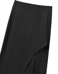 AIRY HOURGLASS Cooling Front Asymmetric Slit Maxi Skirt with Back Pockets