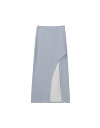 AIRY HOURGLASS Cooling Front Asymmetric Slit Maxi Skirt with Back Pockets