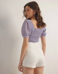 AIRY HOURGLASS Cooling High Waist Sculpted Shorts with Back Pockets
