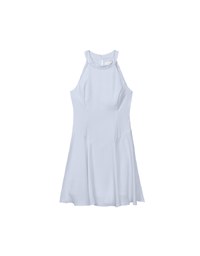 Halter Neck Sleeveless Flare Hem Padded Mini Dress