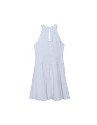 Halter Neck Sleeveless Flare Hem Padded Mini Dress