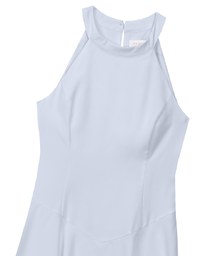 Halter Neck Sleeveless Flare Hem Padded Mini Dress