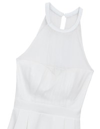 Sweetheart Neckline Padded Mini Dress with Sheer Mesh Halter Panel