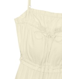 Spaghetti Strap Tassel Front Padded Maxi Dress Featuring Waist Cutouts