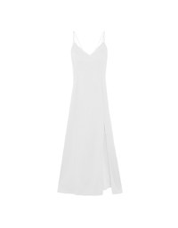 Satin Spaghetti Strap Padded Maxi Dress with Sheer Panel Flare Hem