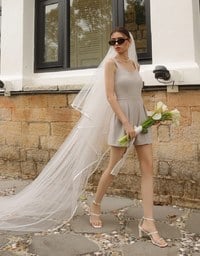 Sweetheart Neckline Wide Strap Pleated Padded Jumpsuit