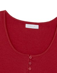 Slim Fit Button Up U Neck Ribbed Crop Top
