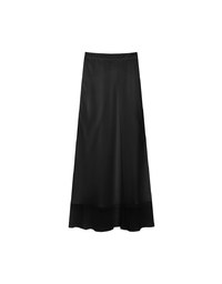 Layered Hem Flowy Chiffon Mermaid Maxi Skirt