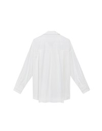 Skin Protection Sheer Button Up Oversized Blouse with Two Flap Pockets