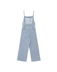 Casual Chic Wide Leg Jeans Denim Jumpsuit with Front Pocket